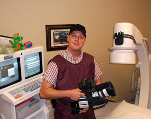 James Jenkins documents an injection procedure using video
